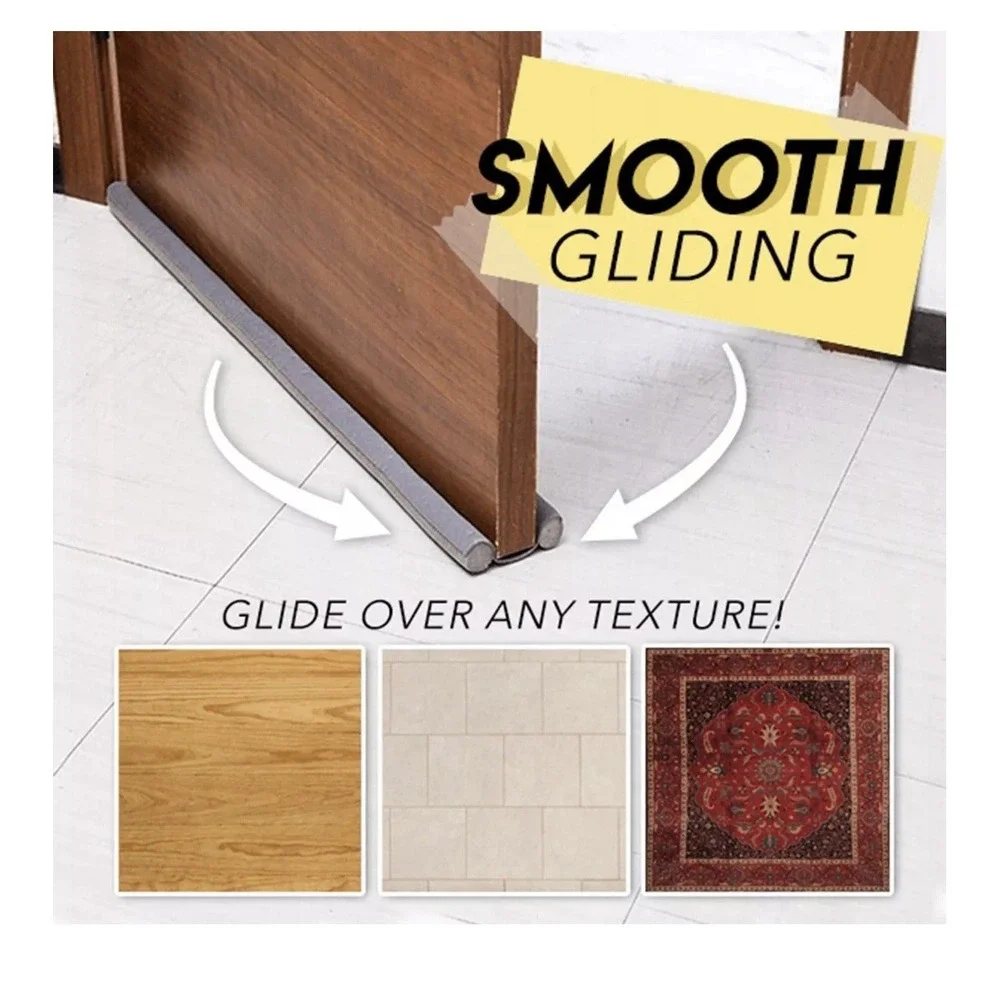 Door Draft Stopper Weather Stripping Noise Blocker- Brown Color 36inch